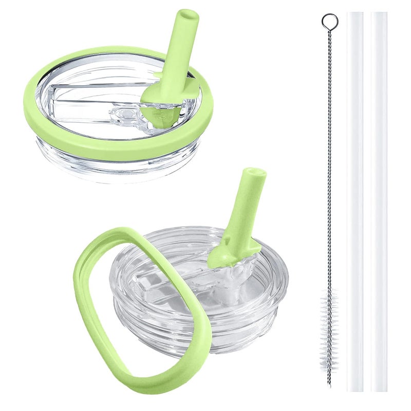 Aooiiysd 2 Pack 40 oz Lid Replacement, for Stanley Quencher H2.0, Spill-Proof Design, High-End Anti-Fall And Heat-Resistant Material (Light Green) - Image 1